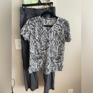 Women’s small scrub set.